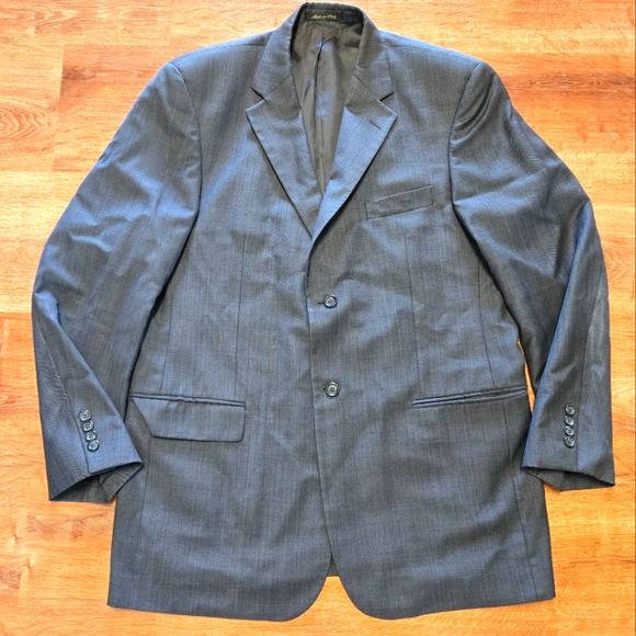 Pronto Uomo Other - Pronto Uomo Firenzi Gray Wool Sport Coat Made In Italy Super 100 Zignone 44L